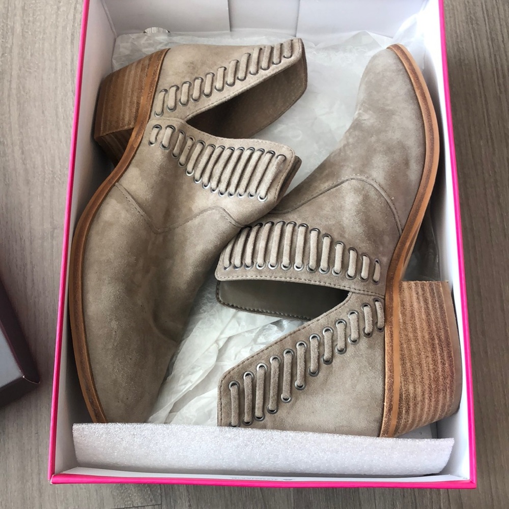 Vince Camuto Tan Suede Booties